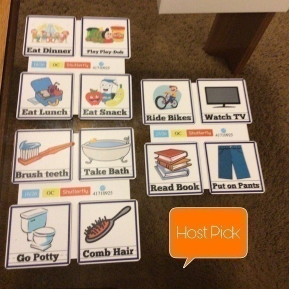 Set of custom made chore magnets